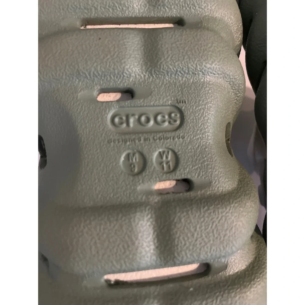 Crocs Echo Clog Green Tumbleweed Lime Yellow Mens 9 Womens 11 207937-2V0